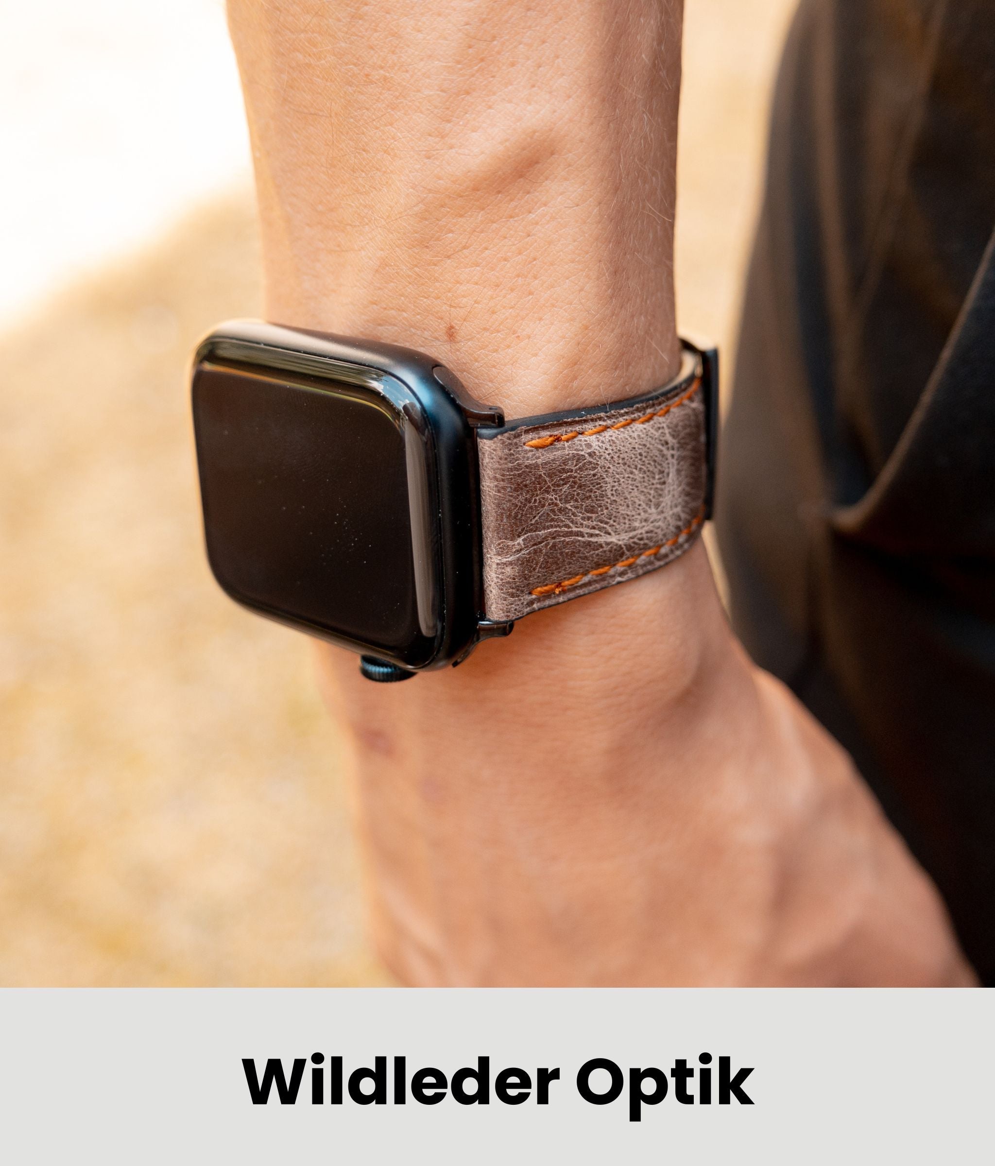 Kunstlederarmband Wild Optik Braun